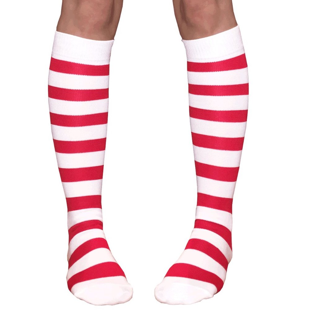 White/Red Striped Socks